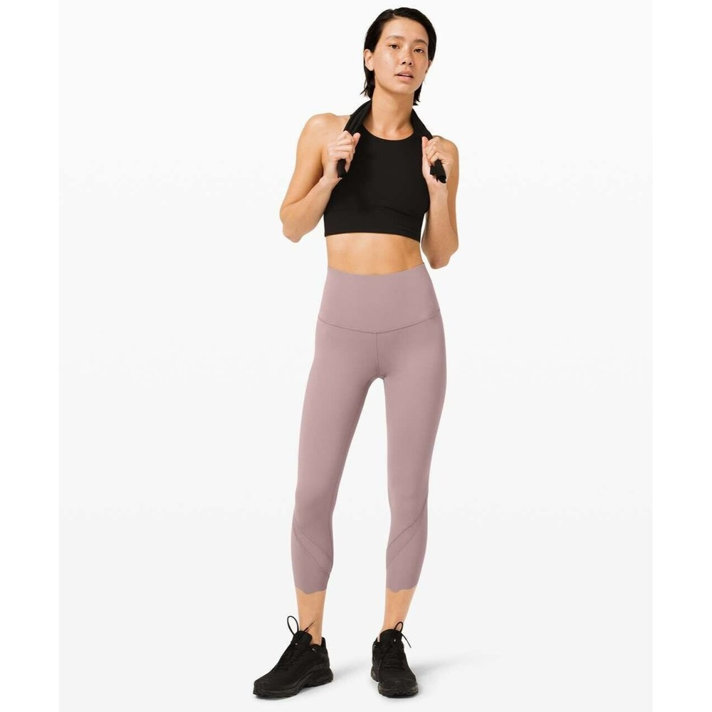 lululemon athletica High-Rise Cropped Leggings in Dusty Rose and Black